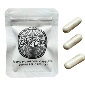 West Coast Gold Caps – Mushroom Capsules 600mg - goldcaps